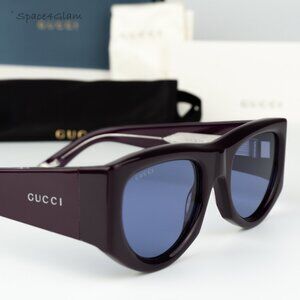 Gucci Women Sunglasses Violet Rectangular GG1917S 010 BRAND NEW